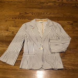 Adorable railroad stripe spring jacket